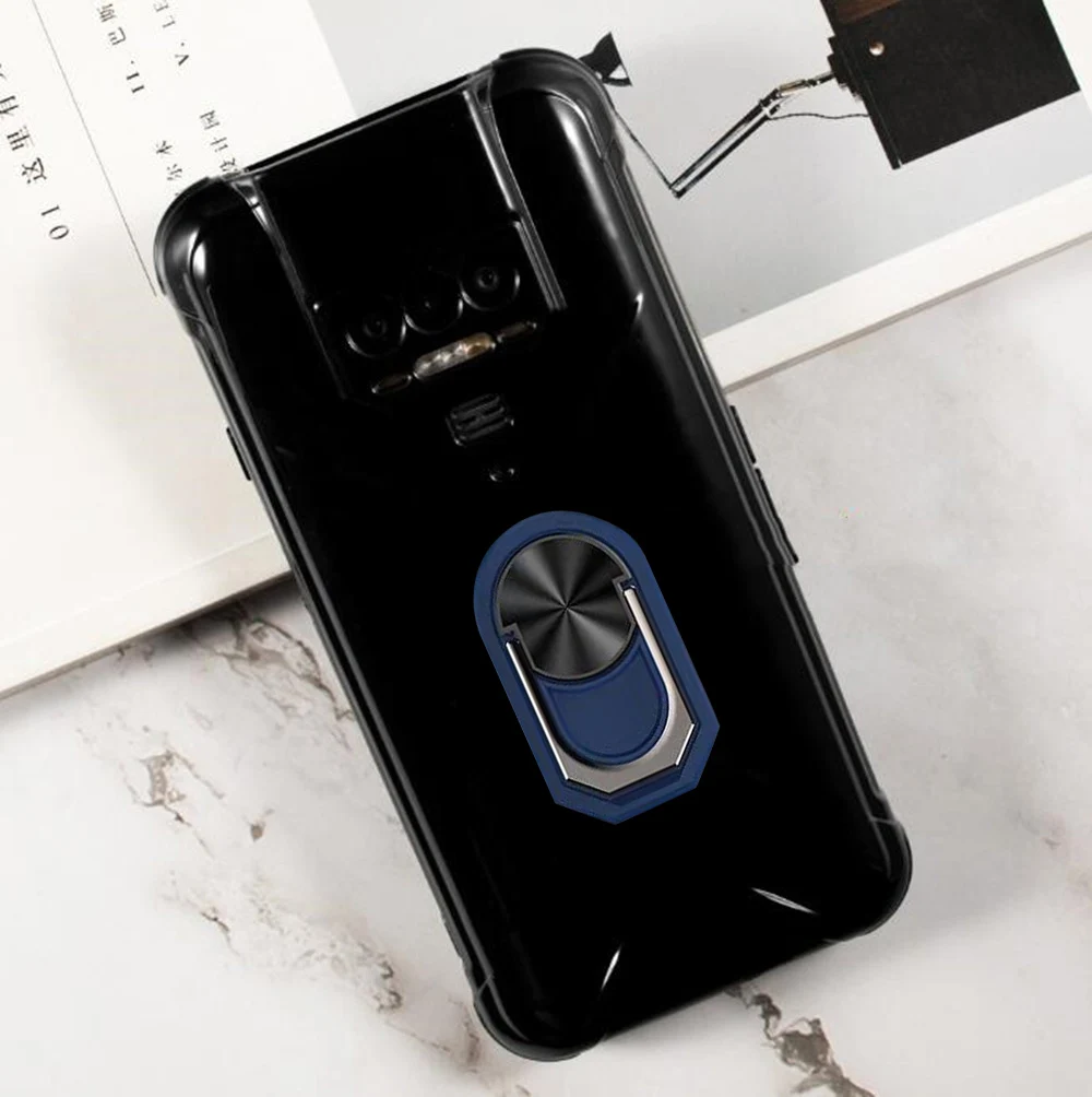 Durable Back Ring Holder Phone Cover - TPU Soft Silicone Case