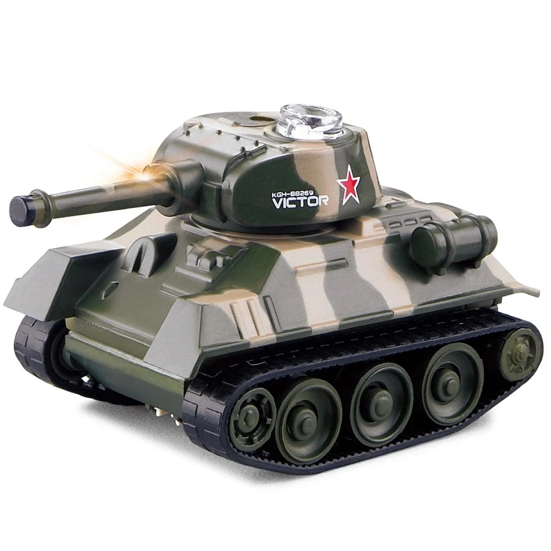 2.4G RC Crawler Type Tank Track High Speed Simulation Mini Remote Control Radio Military Vehicle Armored Car Turret Toy Chariot 6