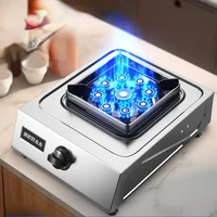 Thickened Magnetic Stainless Steel Panel Gas Stove Household Old-fashioned Gas Cooktop Desktop High Fire Liquefied Single Stove 1