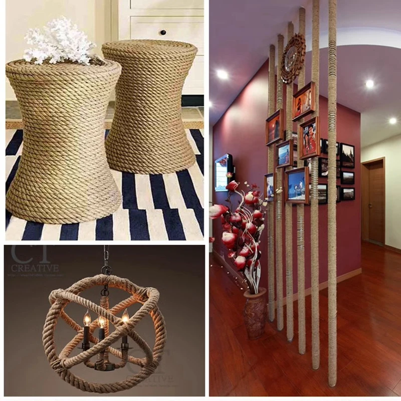 1mm--5mm natural jute rope rope line hand woven tag tied