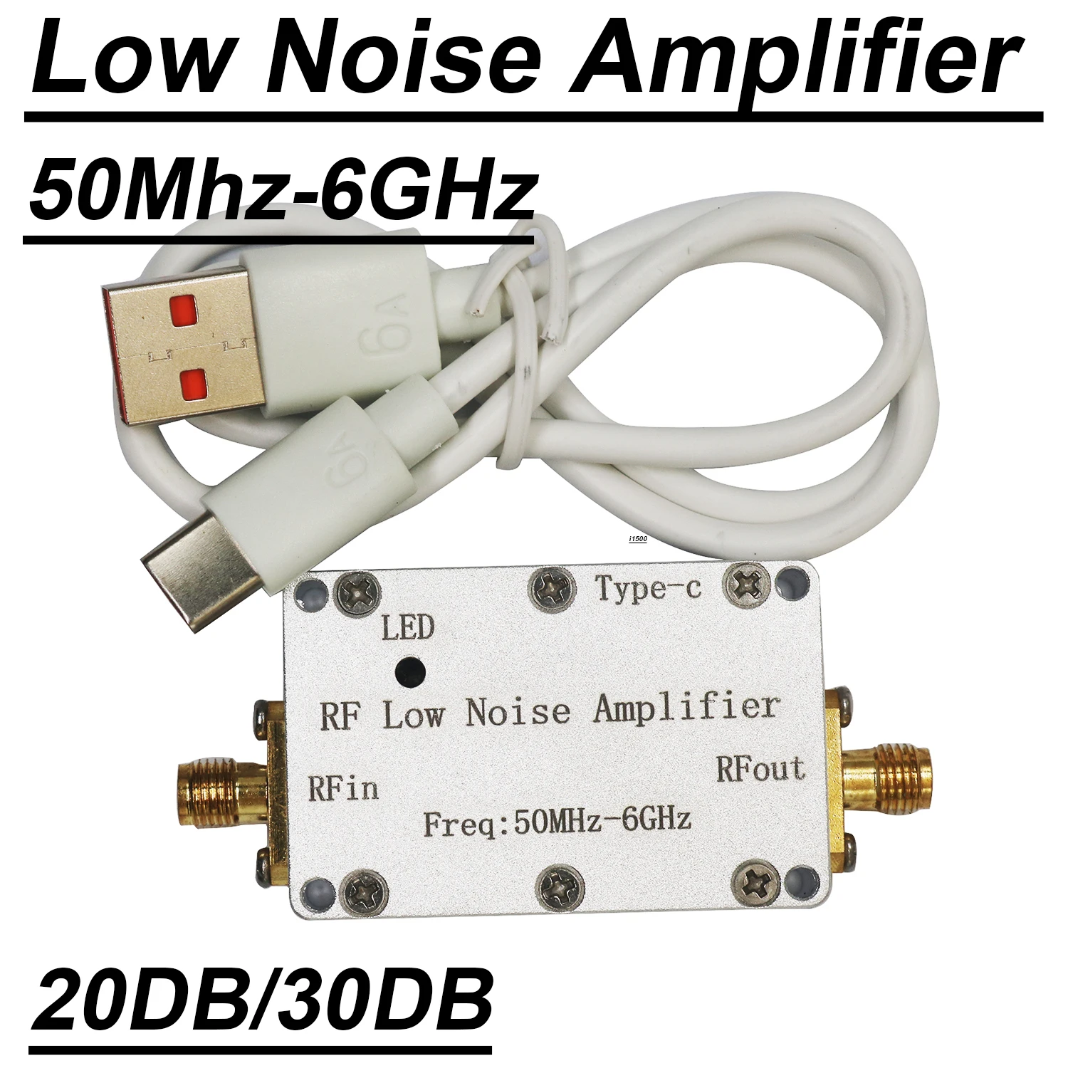 50M-6GHz 20dB 30dB RF Low Noise Amplifier LNA Drive Receiver Signal HAM ...