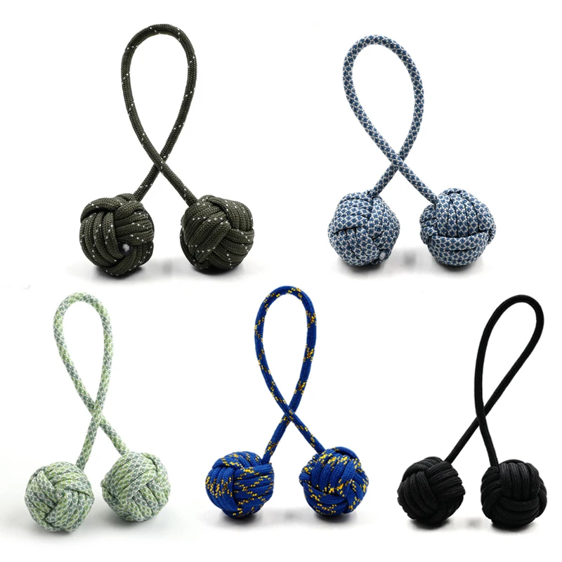 

EDC Self Defense Monkey Fist Fidget Toy Outdoor Ball Finger Toys Paracord Stress Extreme Finger Toys Steel Ball Window Broken