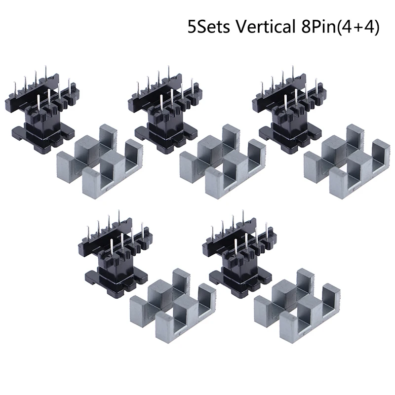 5Sets EE25 4Pin 8P 10P Transformer Bobbin PC40 Ferrite Core Vertical Horizontal High Quality Widely Used Transformers Filter waterproof tool bag Tool Storage Items