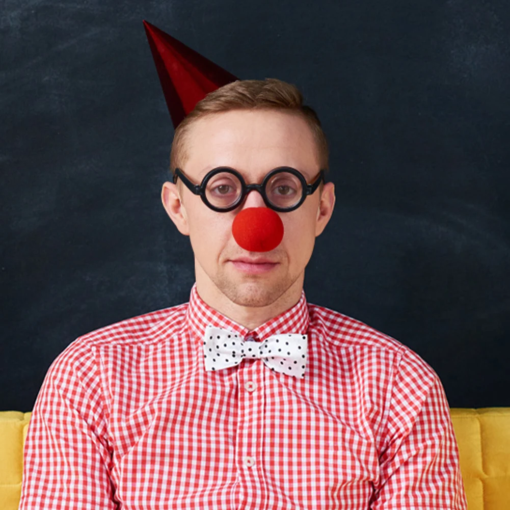 50mm Red Sponge Balls Foam Circus Clown Nose Reusable for Red Nose Day Red Sponge Clown Nose Clown Nose Circus Foam Ball Red