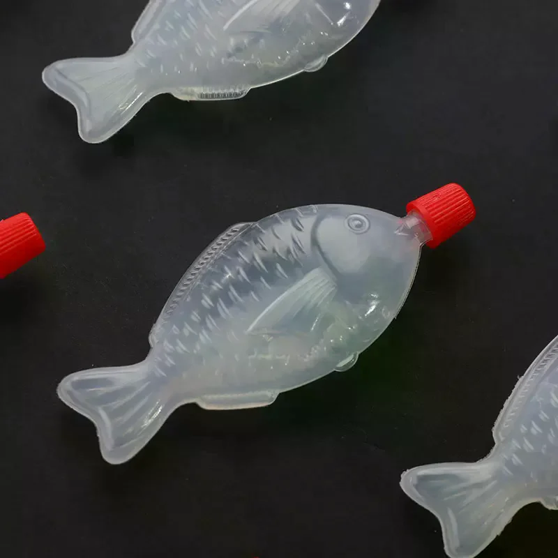 10Pcs 물고기 모양의 8.5ml 간장 일회용 소스 병 스시 조미료 병 식초 병 향신료 병 포장 병