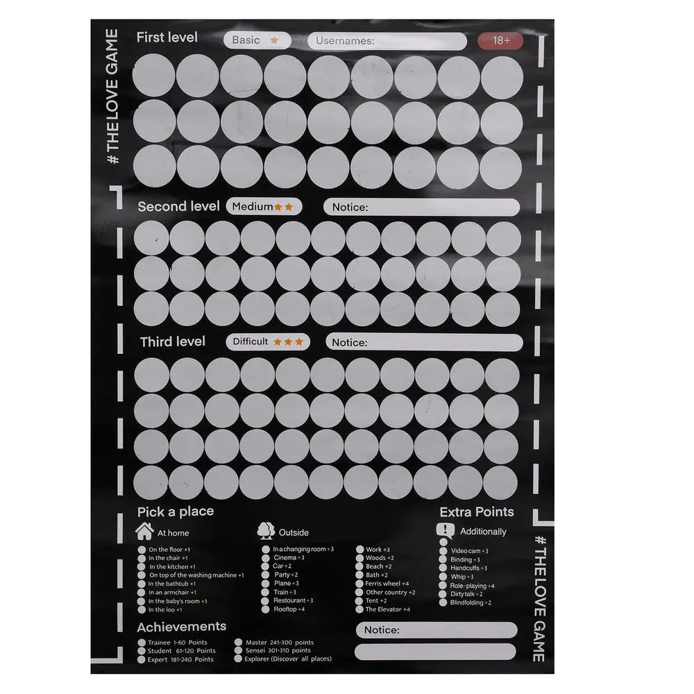 100 Scratch off Date Night Ideas Couple Game Bedtime Calendar Poster Scratch off Poster 100 Dates Games for Couples