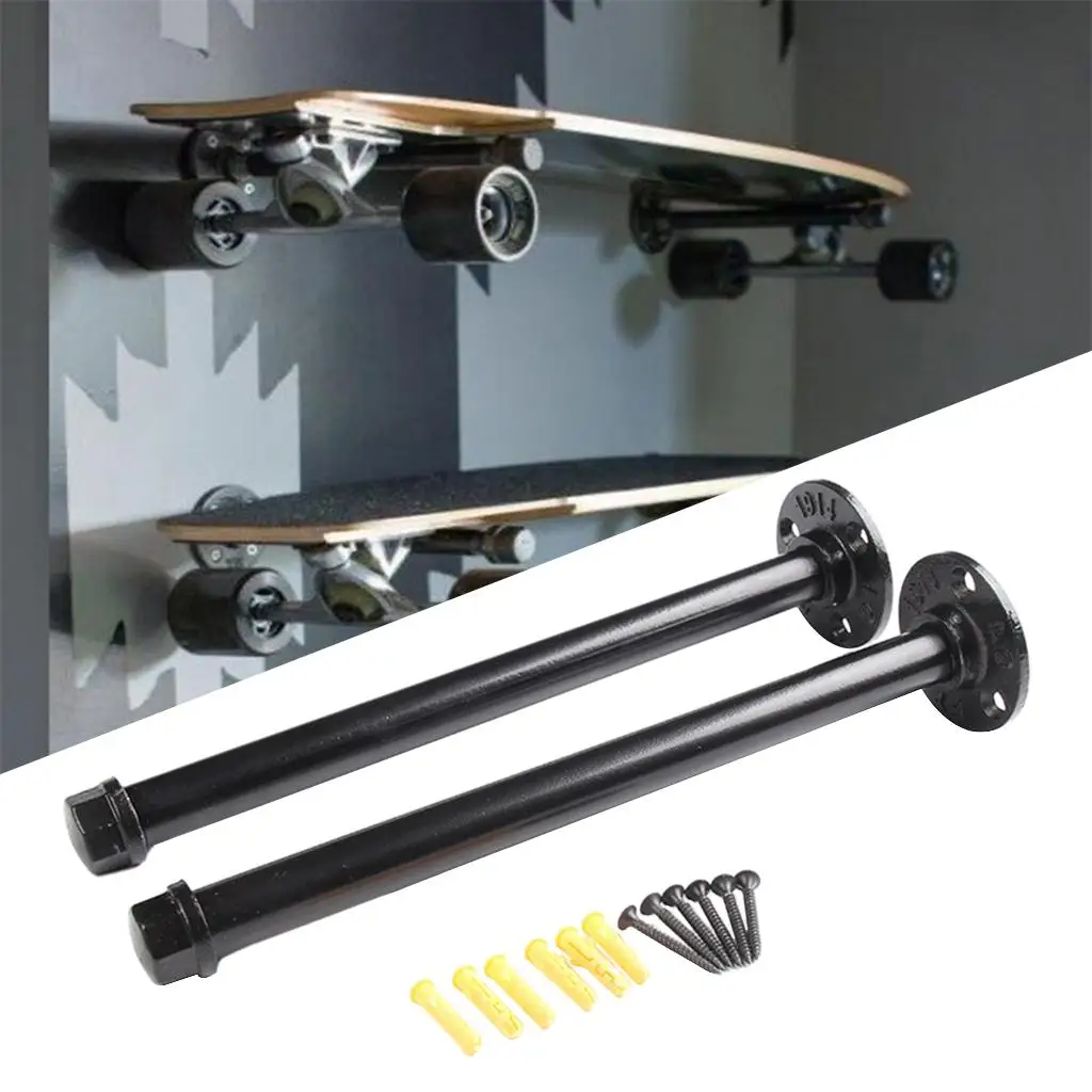 

Skateboard Wall Mount Holder Rack Deck Home Display Hanger Stand Accessories for Longboard Skateboard Storage