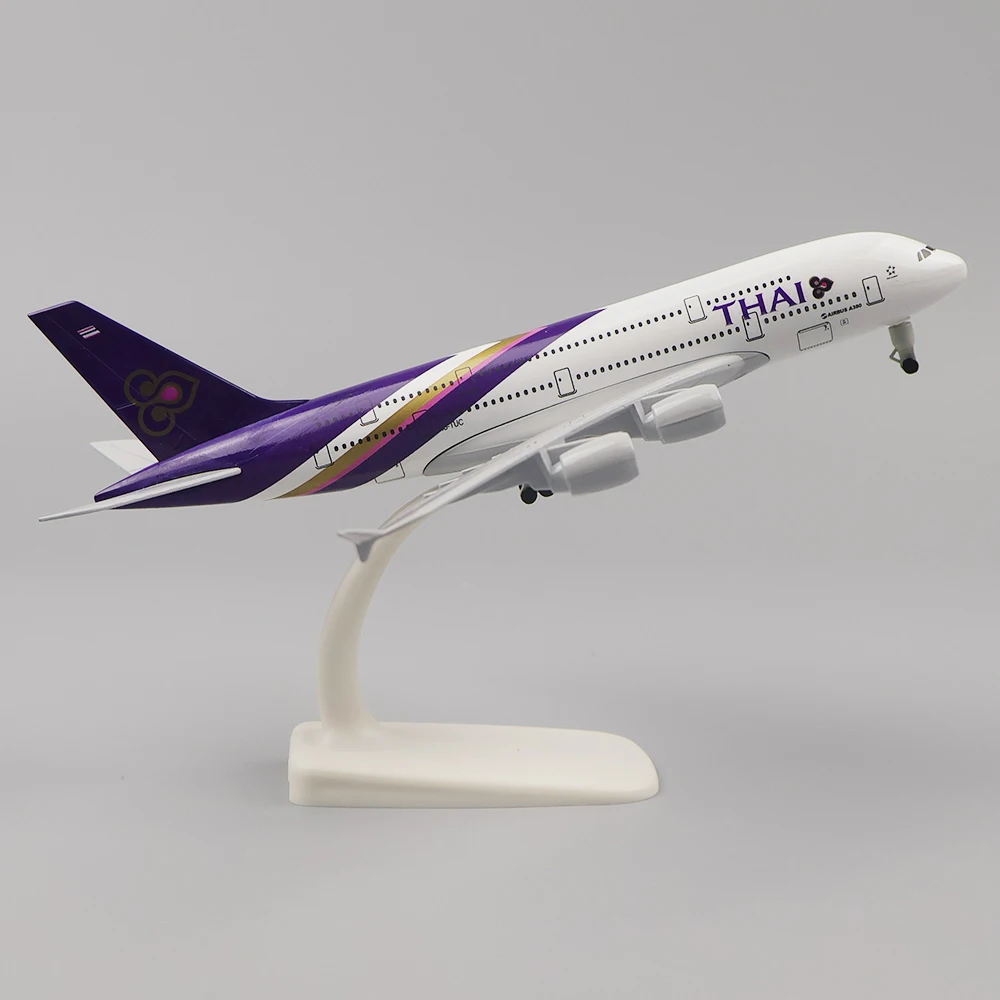 

Metal Aircraft Airliner Model 20cm 1:400 Thai Airways A380 Metal Replica Alloy Material Aviation Simulation Toys Collectibles