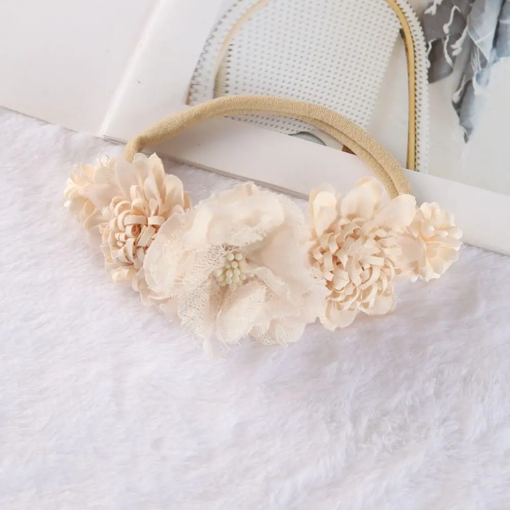 1 stücke/3 stücke Baby Mädchen Stirnband set Nette Baby Elastische Haarband Neugeborenen Kopf Blume Kleinkind Stirnband headwear Kinder Zubehör – Detail 7
