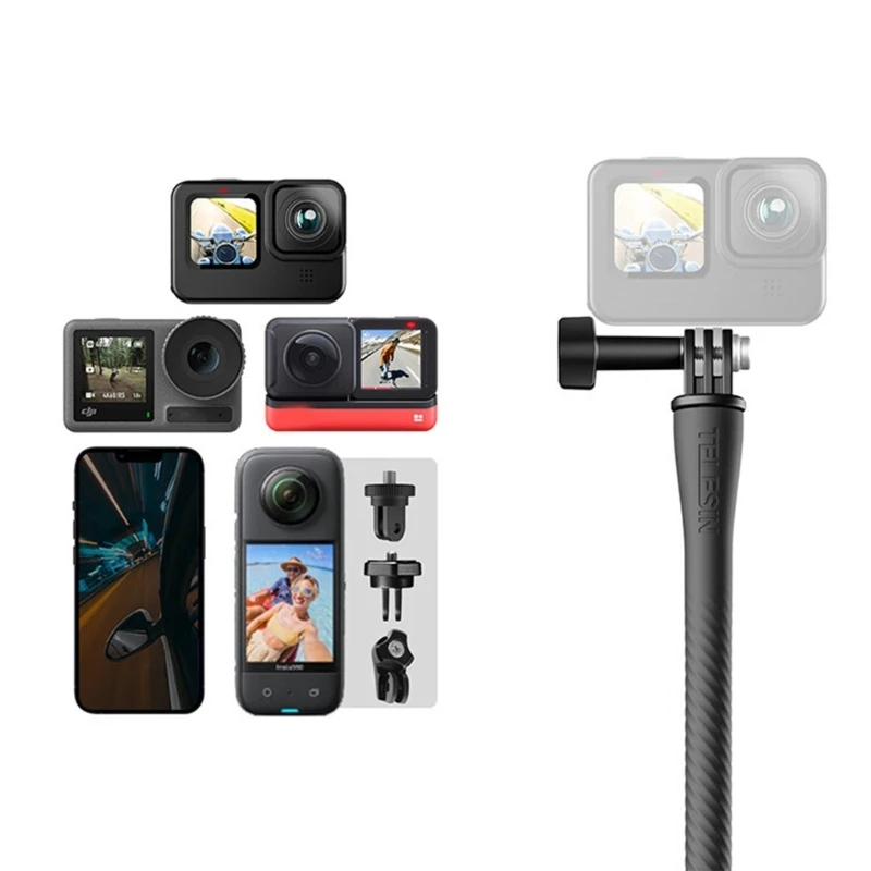 Gopro11 DXAC 용 오토바이 카메라 홀더 핸들 바 브래킷 클램프 자전거 마운트