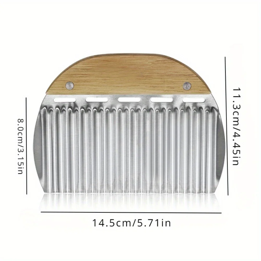 Potato French Fry Cutter Stainless Steel Potato Chip Slicer Kitchen Accessories Wave Knife Chopper Serrated Blade Carrot Slicer