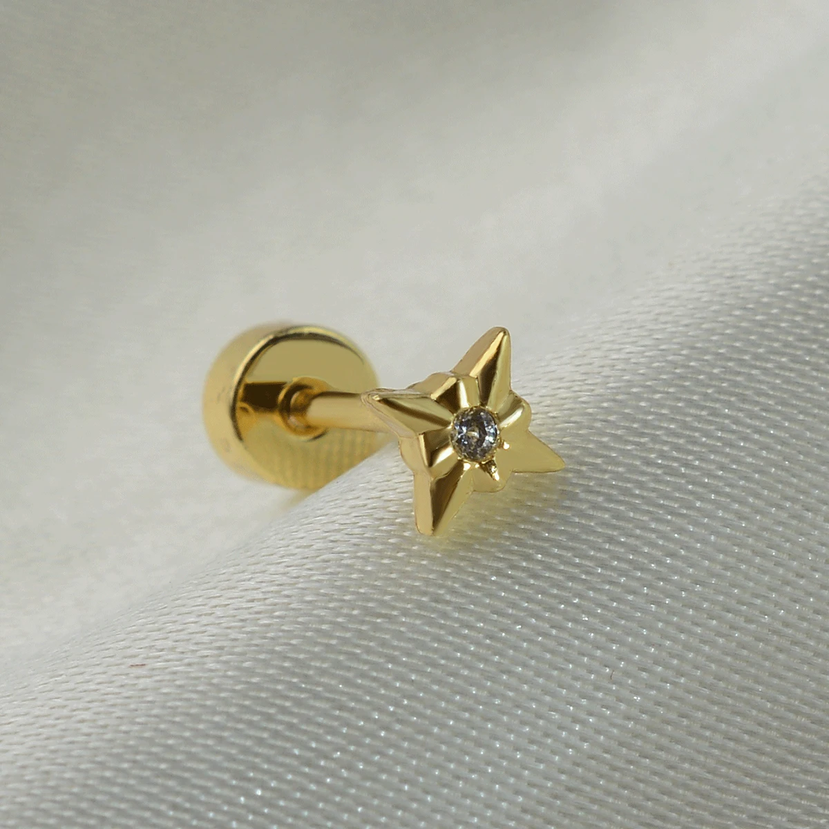 1 STÜCK Edelstahl Stern Helix Conch Piercing für Frauen Mädchen Zierlicher Zirkon Flache Rückseite Ohrring 20G Knorpel Kleine Ohrstecker Schmuck – Detail 10