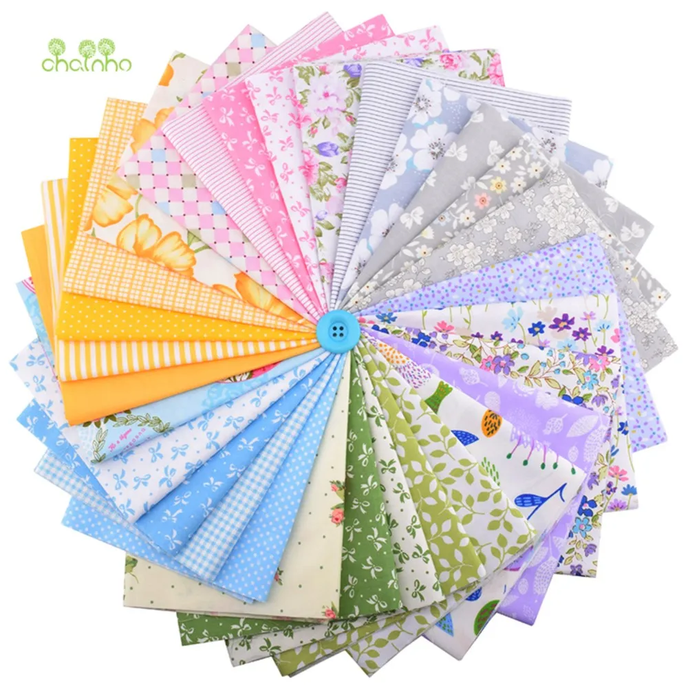 

Chainho,Printed Twill Cotton Fabric,Patchwork Cloth,Fat Quarters,Floral Series,DIY Sewing & Quilting Material,30 Designs,CP01