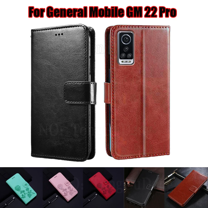 

Wallet Cover For General Mobile GM 22 Pro Case Luxury Leather Flip Phone Cases For Carcasas General Mobile GM 22Pro Mujer Hoesje