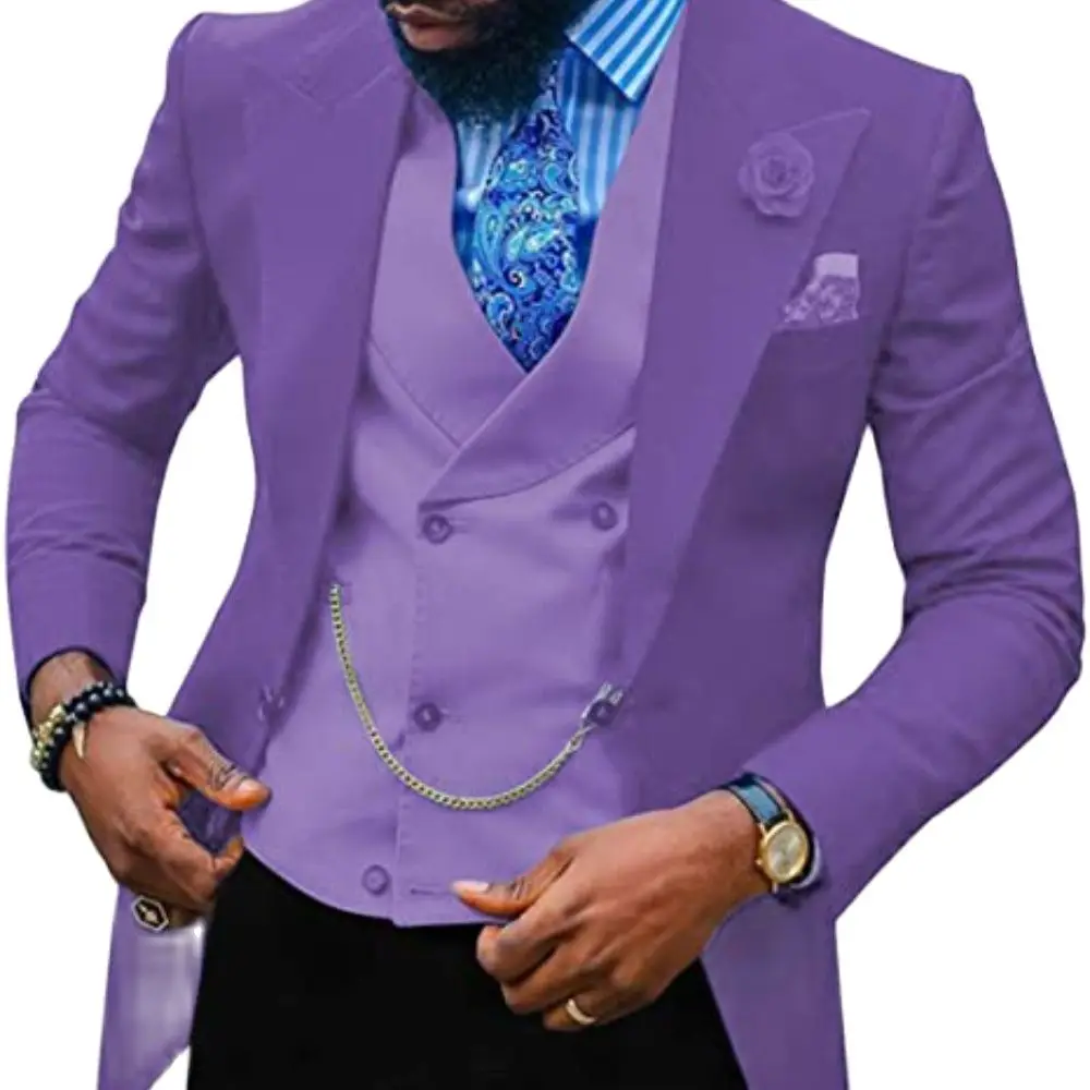 2023 Stylish Most Welcome Mens Suits Formal Male Dinner  Groom Wedding Customized Wholesale Business Suit For Men 3Pieces