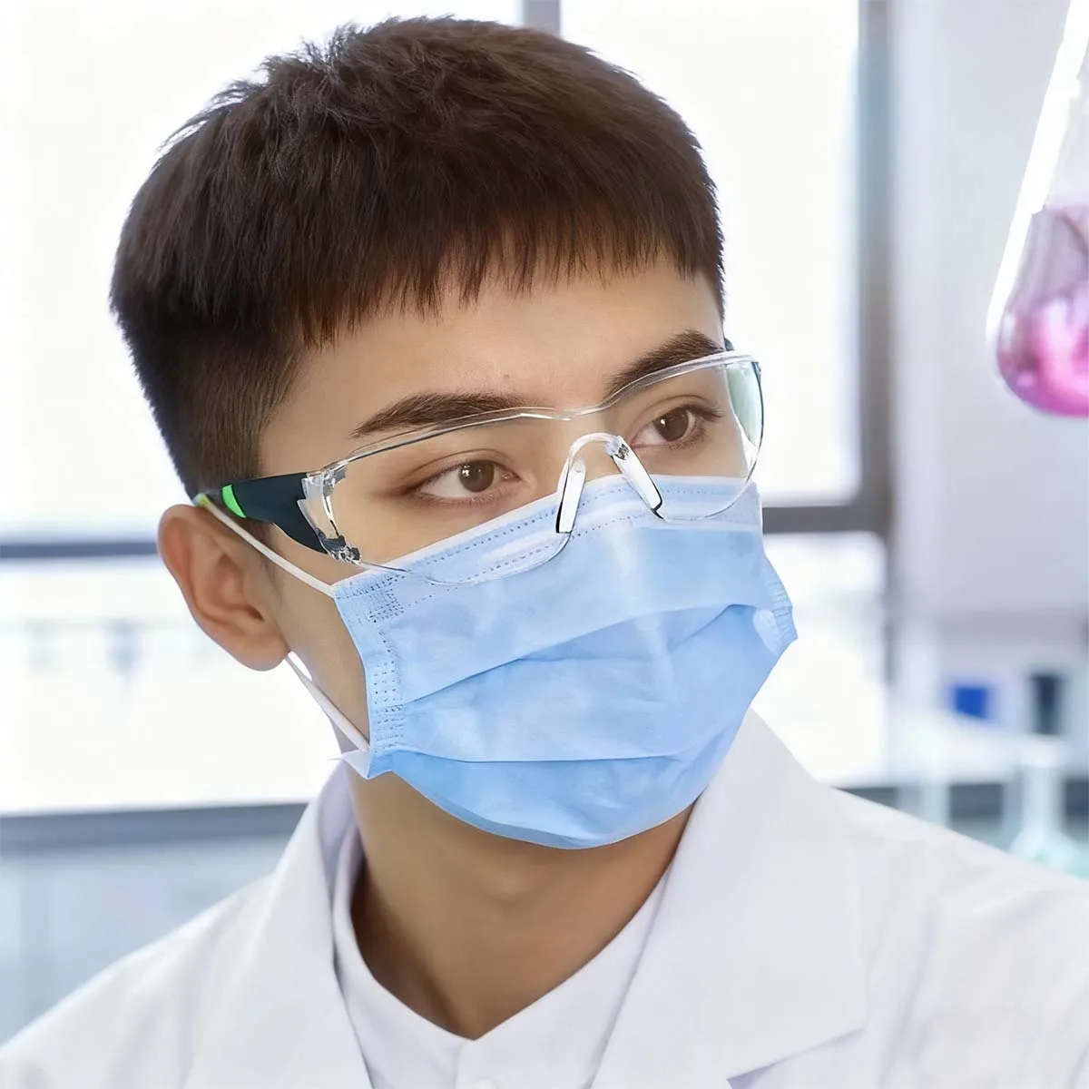 Winddichte Anti-Laser-Schlagschutzbrille für den Außenbereich, klare Augenschutzbrille, Fabrikarbeiten, Outdoor-Sicherheitsausrüstung – Detail 5