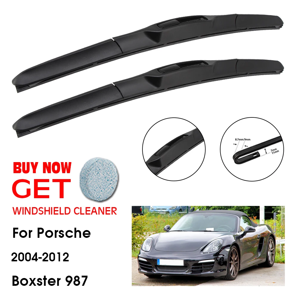 

Car Wiper Blade For Porsche Boxster 987 22"+21" 2004-2012 Front Window Washer Windscreen Windshield Wipers Blades Accessories