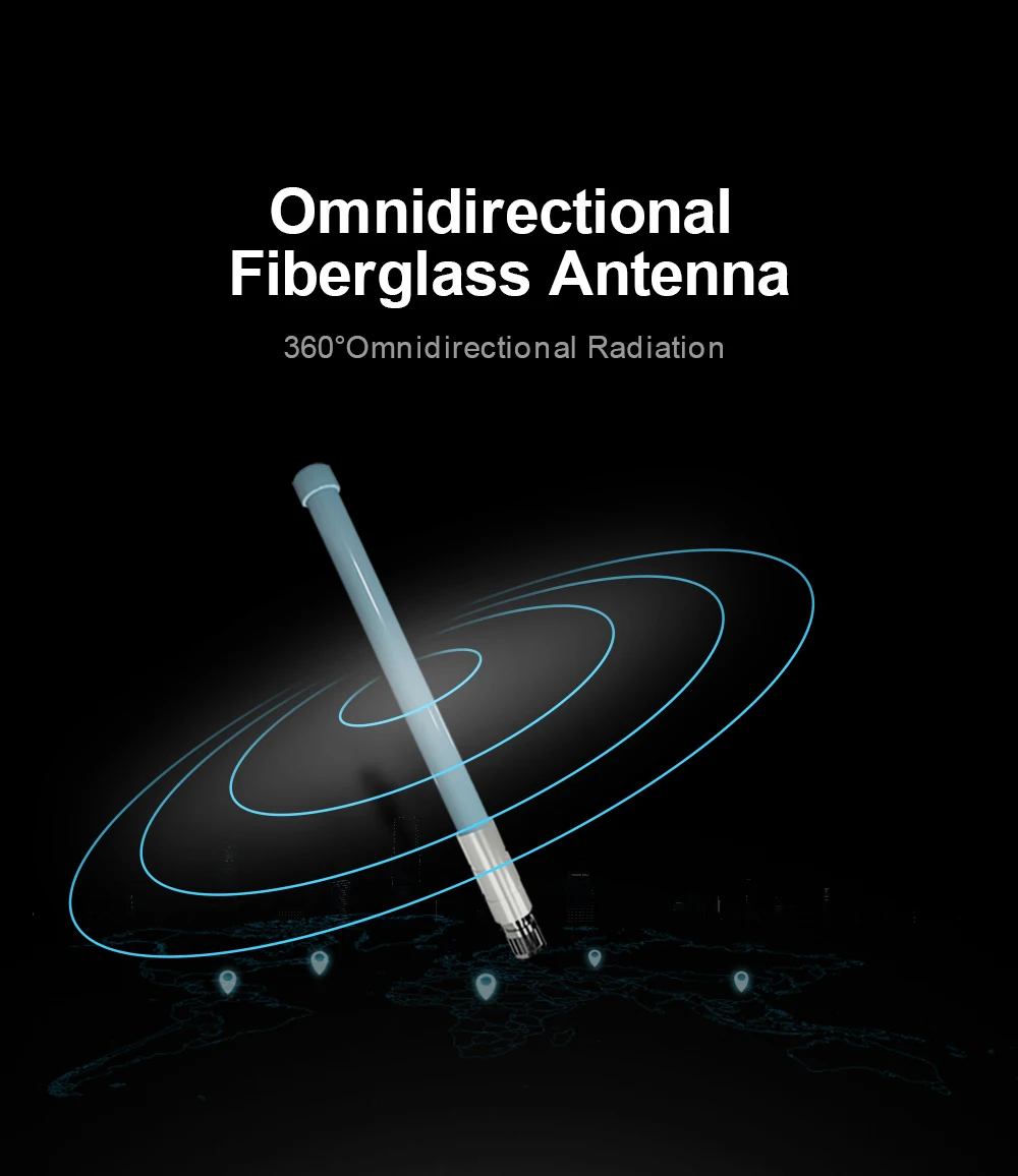 1250MHz Outdoor 1300 MHz Antenna Fiberglass 1400MHz 5dBi for Long Distance Trans