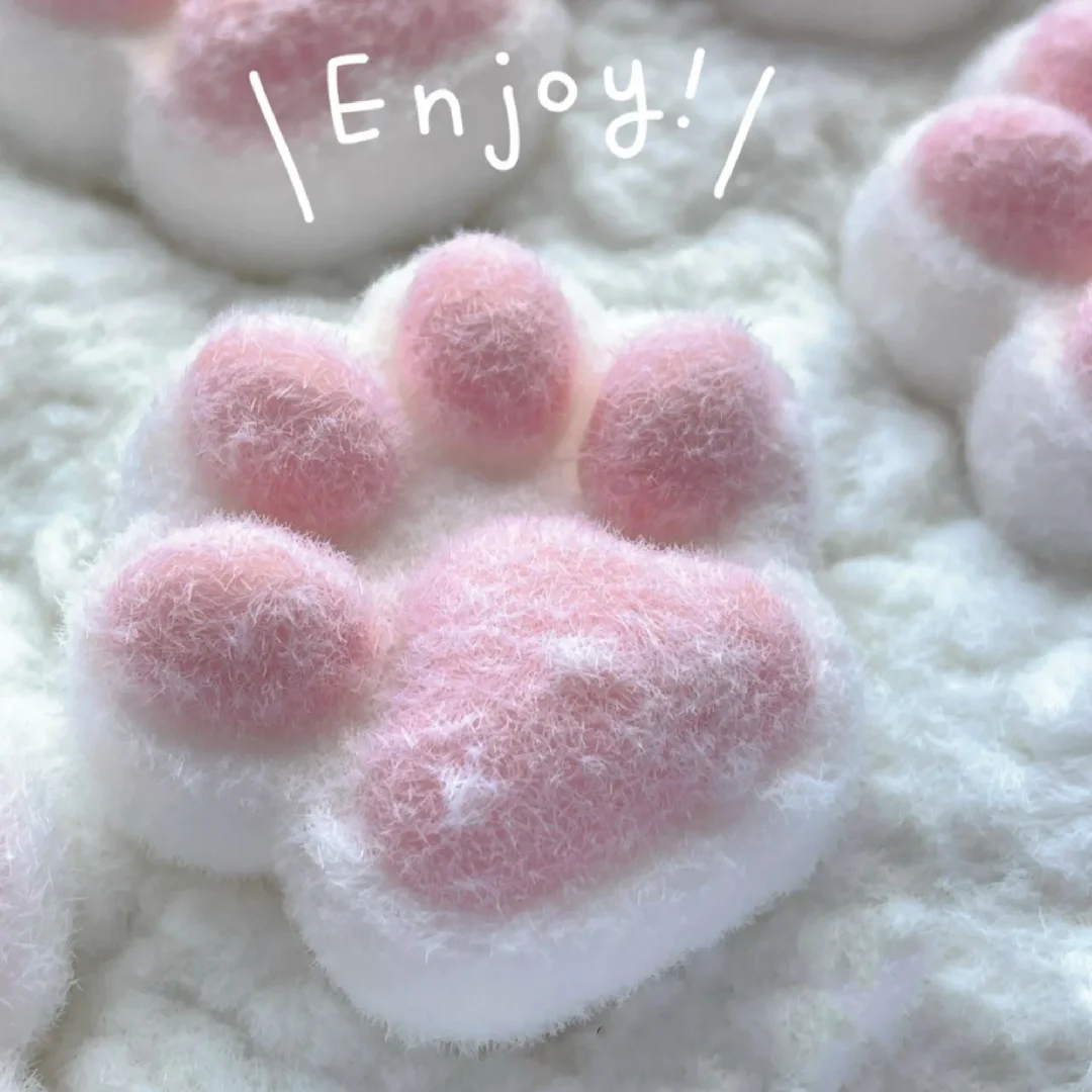 Mochi Taba Squishy NEW Fidget Toy Mini Kawaii Plush Cat Paw Silicone Small Cat Paw Cute Pink Cat Foot 6