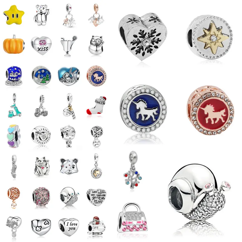 Цветок Звезда розовая сумка Дыня круглые шарики бусины подходят оригинальные Pa