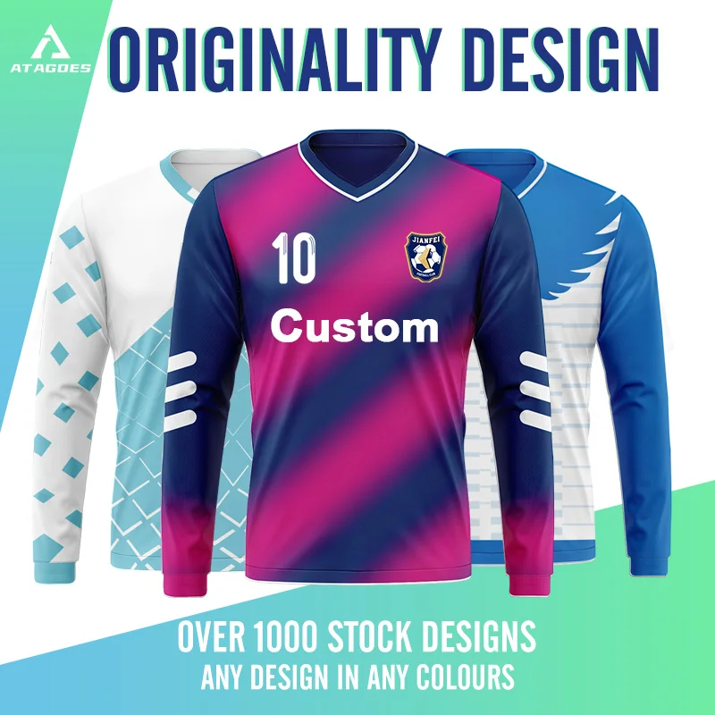 남성용 축구 저지 셔츠, 맞춤형 디자인 대학 축구 유니폼, 폴리에스터 긴팔 셔츠, 성인용 팀 축구 저지, M938 