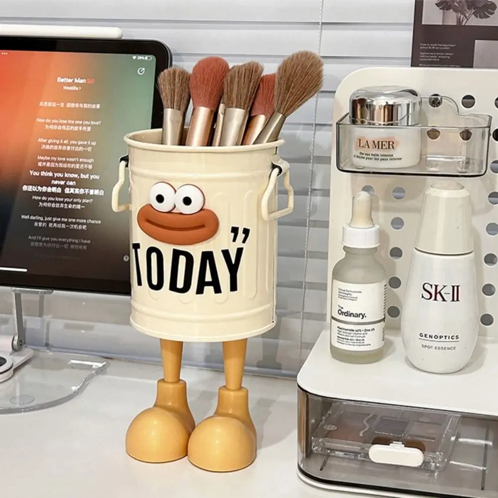 New Big Mouth Pencil Holder Cartoon Large Capacity Desktop Storage Buckets DIY Round Pen Container Students Stationery