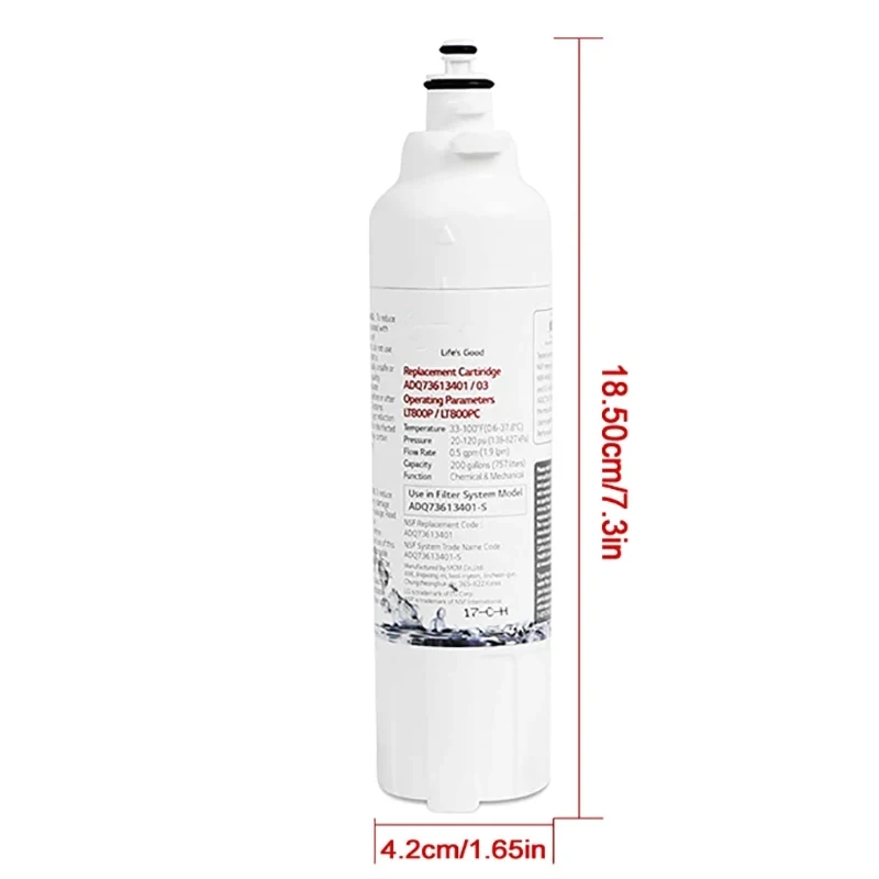 3 Pack Refrigerator Water Filter ADQ73613401 Replacement for LG