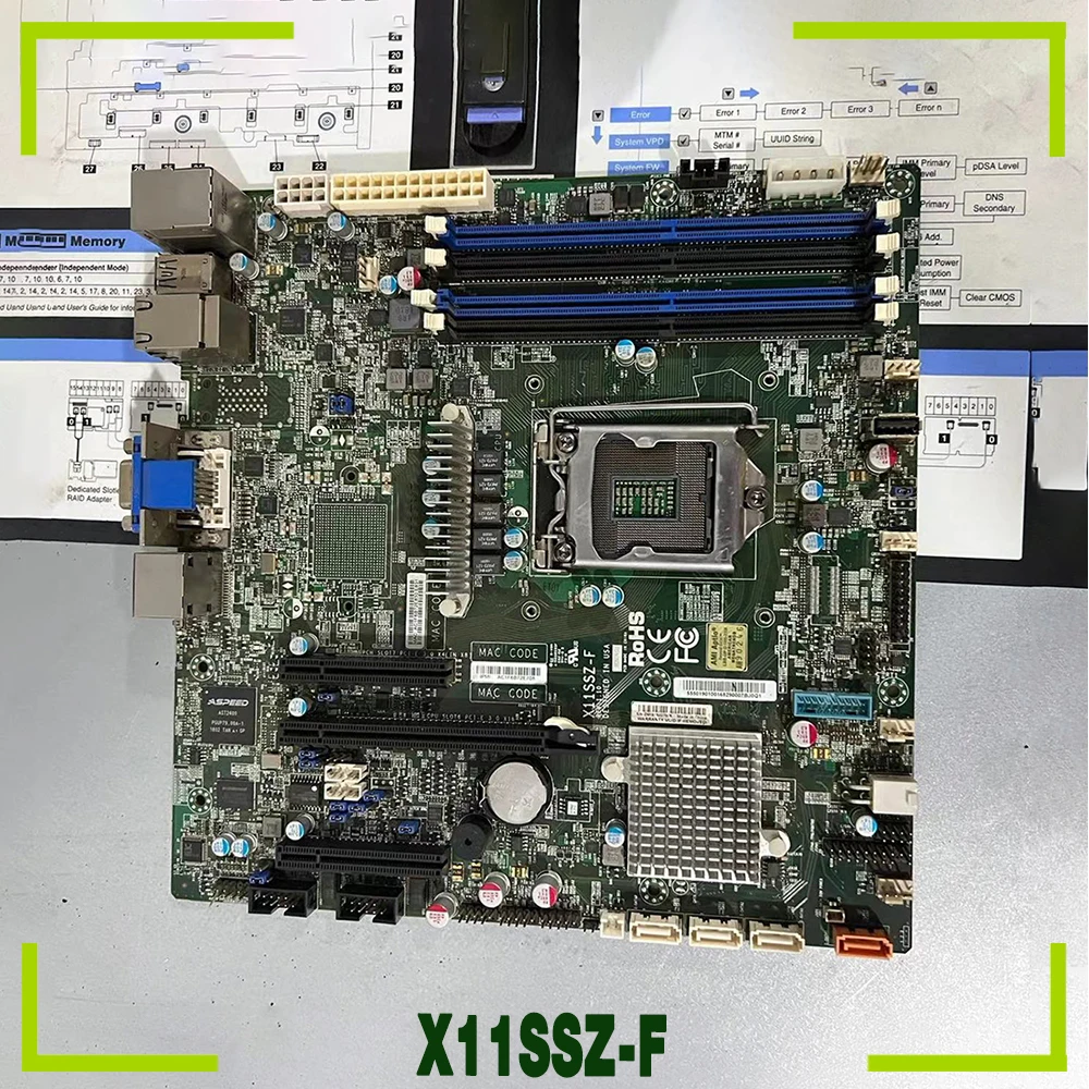 

For Supermicro Motherboard E3-1200 v6/v5 7th/6th Gen. Core i7/i5/i3 Series LGA1151 X11SSZ-F