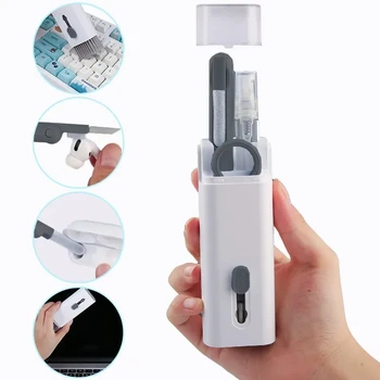 7 in 1 kit di pulizia tastiera auricolari spazzola detergente per AirPods computer tablet laptop schermo TV strumenti di pulizia del telefono cellulare