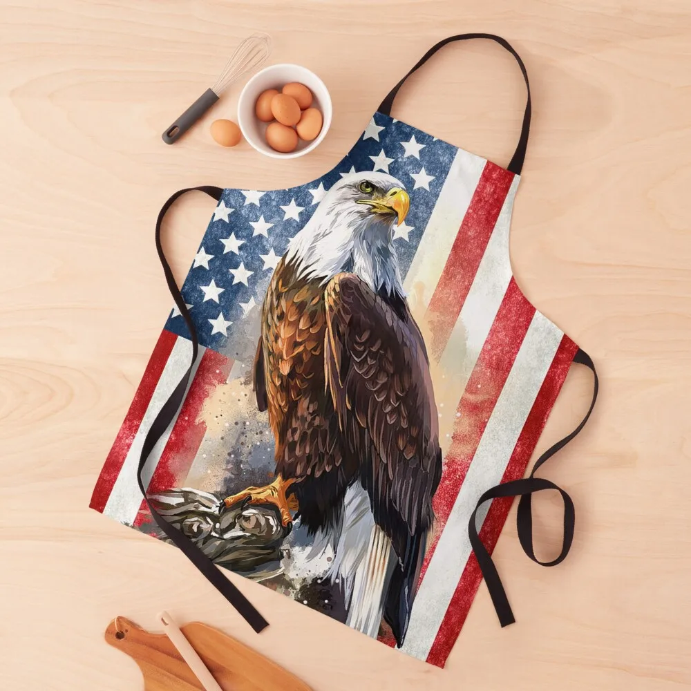 

American Eagle Flag Apron Household Items Nursing Apron Home Cleaning