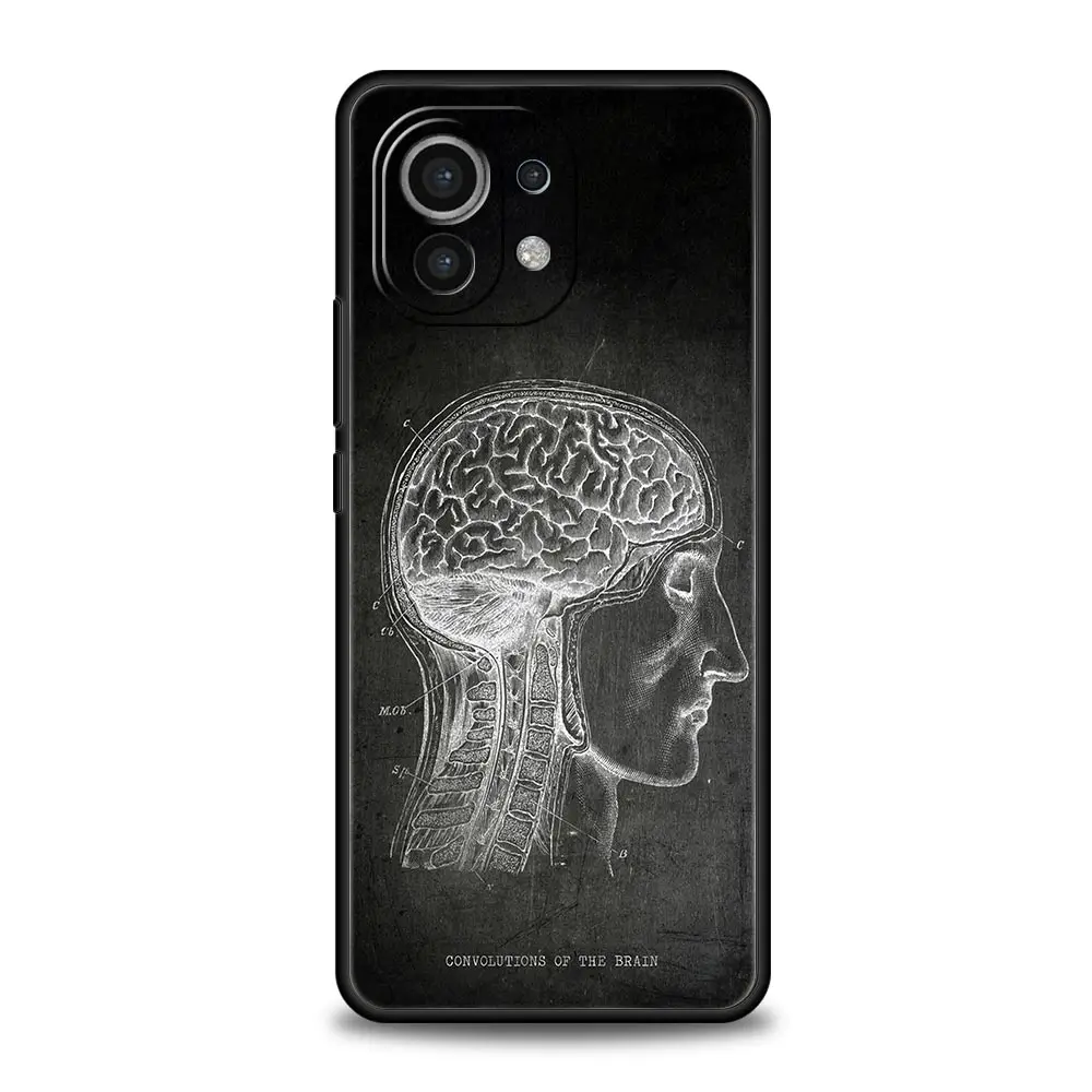 Chalkboard Anatomy Soft Phone Case - Artistic Design Protective Cover