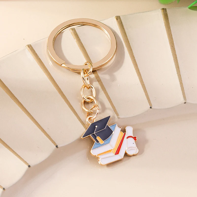 Kreative akademische Kleid Schlüssel bund Bleistift Schlüssel ring für Männer Frauen Handtasche Anhänger DIY Abschluss feier Schmuck Geschenk – Detail 11