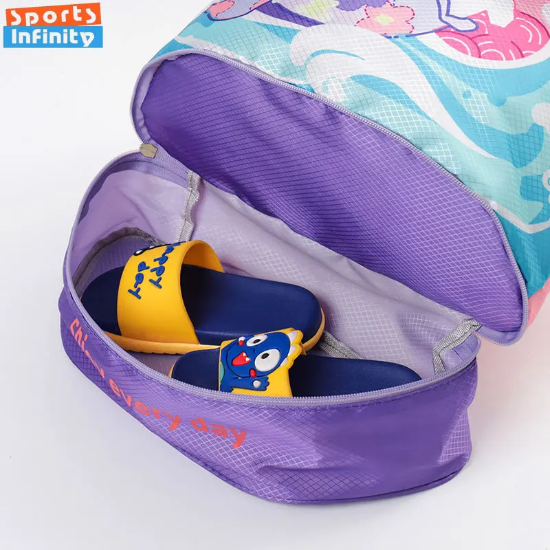 Children's Swimming Bag with Dry and Wet Separation Waterproof Swimming Bags Kids Cute Cartoon Beach Backpack Sports Bag dry bag waterproof bag swimming bag