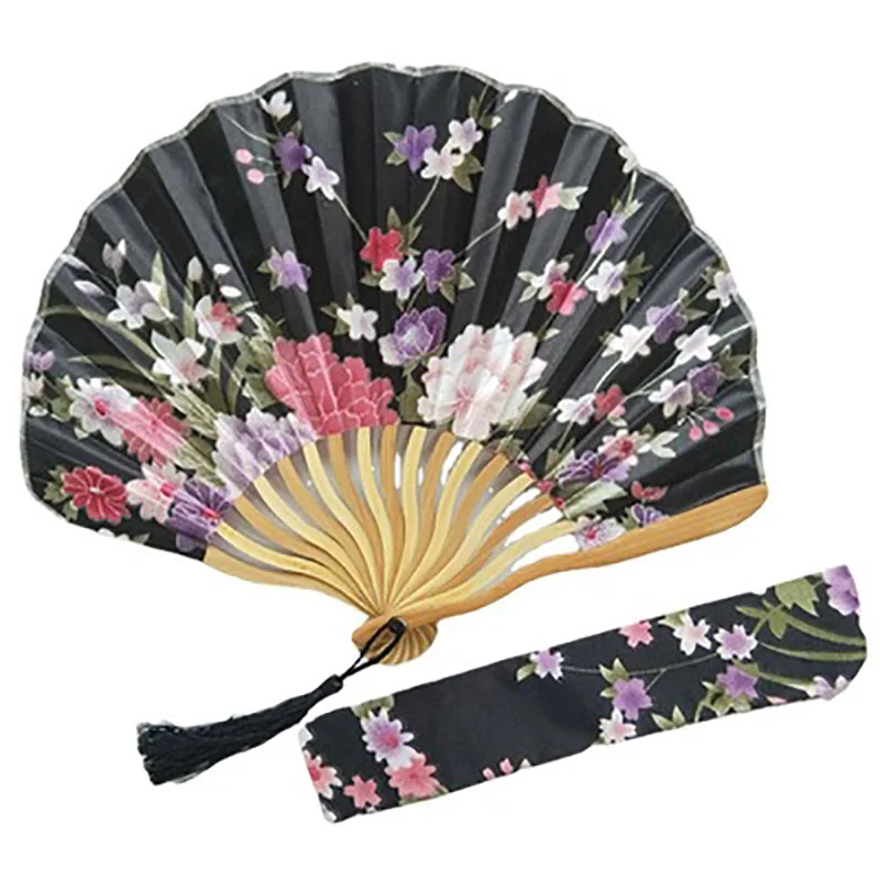 Japanese Style Folding Fan for Women, Craft Hanfu Accessories, Foldable Lady, Photography Props, Home Ornaments, 1Pc