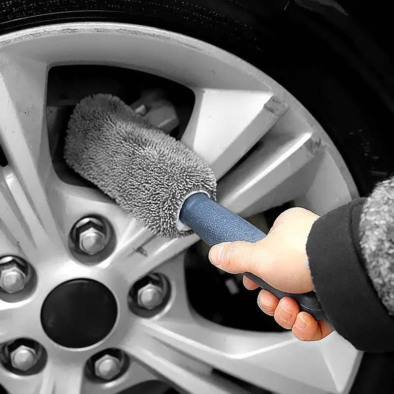 Car Wash Brush Microfiber Tire Scrubber Wheel Rim Brush Trunk Motorcycle Dust Remover Detailing Clean Tool Car Cleaning Tools