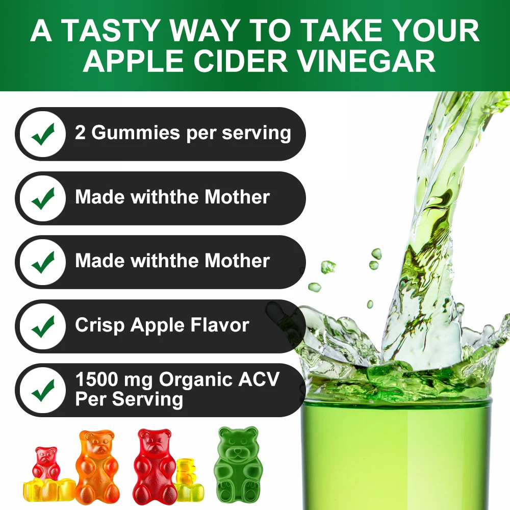 GPGP Apple Cider Vinegar Gummies Ketone Diet For Keep Fitness Weight Management Improve Immunity For Men And Women