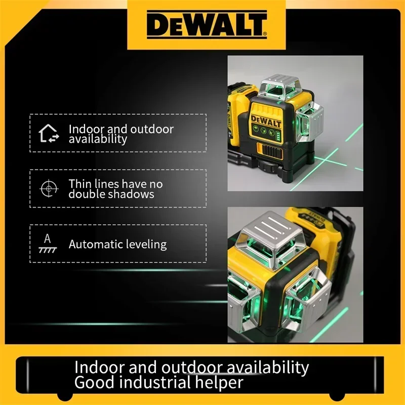 Dewalt DW089LG 12v 12 Line Laser Level Unit 3 Sides*360 Degree Vertical Self Levelling Green Professional Laser Level 2