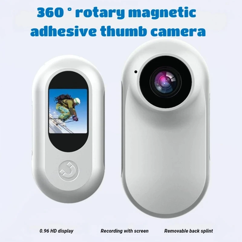 PX10 HD 1080P 썸 액션 카메라, 흔들림 방지 비디오, 운전 녹음기 라이딩 포켓 바디 카메라, 마그네틱 백 클립 스포츠 캠 포함