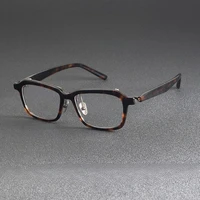 Квадратные очки из ацетата и титана в японском стиле, откидная крышка с оправой для бровей, мужские сверхлегкие очки NPM58 — изображение 2