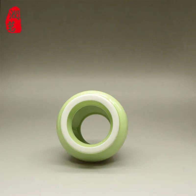 [GRANDNESS] Bamboo Chasen Stand Porcelain Matcha Tea Whisk Holder Japanese Ceremony Make for Matcha Tea Tool
