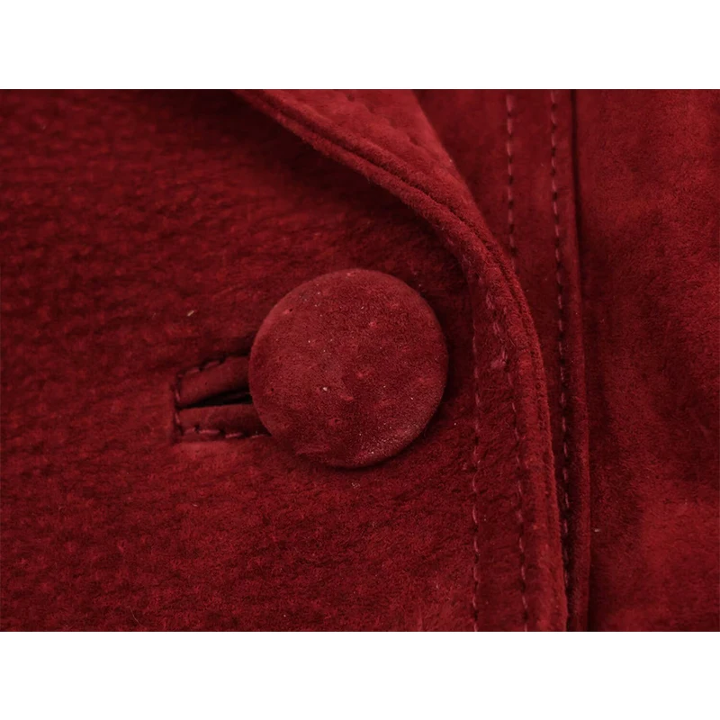 Women's Fashion Suede Jacket Coat Long Sleeve Double-Breasted Jackets For Women Streetwear Casual New Outerwear