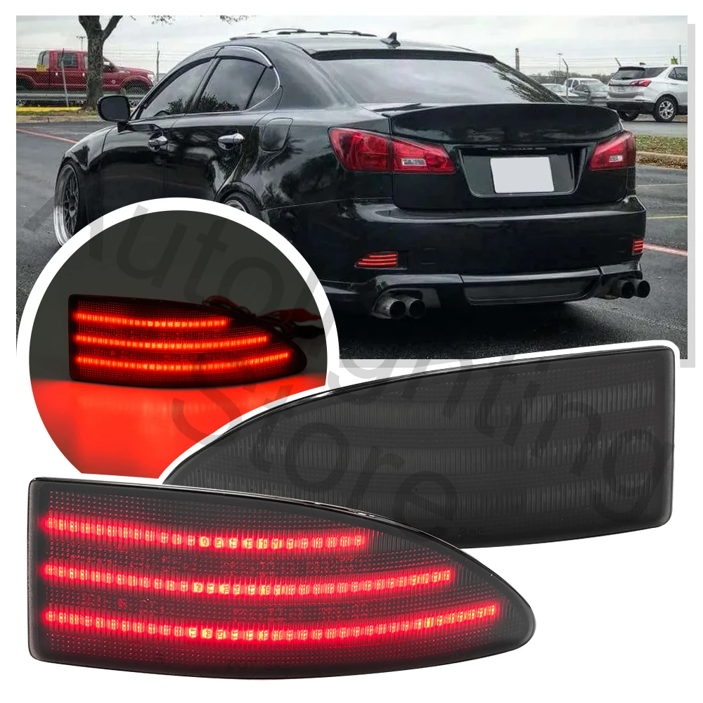 2X LED Rear fog light Bumper Reflector light Tail Brake Light for Lexus