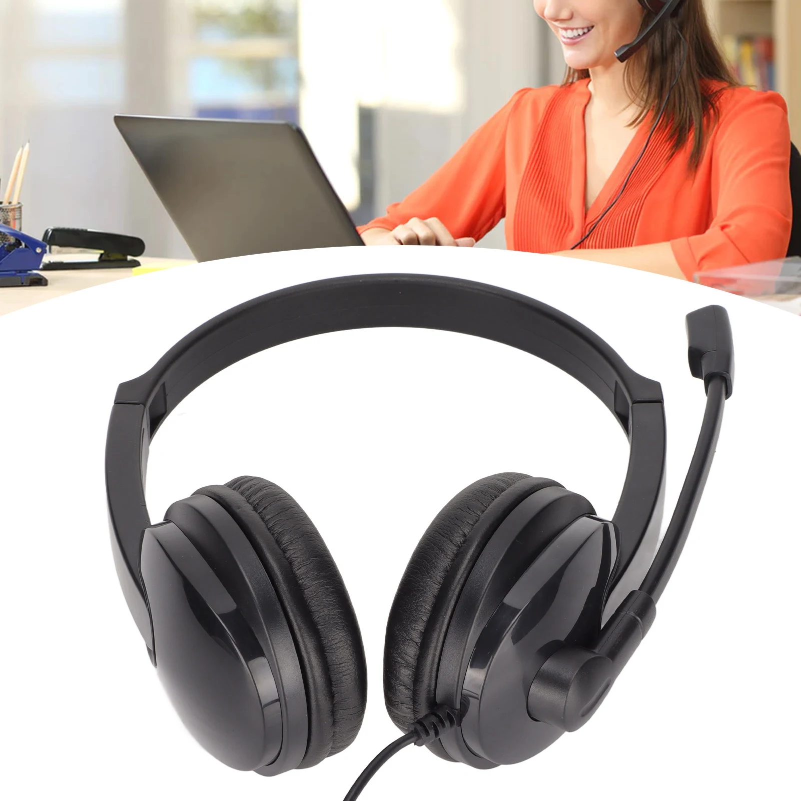 PC‑3033 Gaming Headset Soft Earmuffs Multifunctional 3.5mm Surround Stereo Gaming Headphones for PC Laptop Headphones