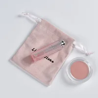 50Pcs Custom Logo Pinik Soft Velvet Drawstring Bag Dust Jewelry Pouches Personalized Logo Printed Wholesale Gift Product Package