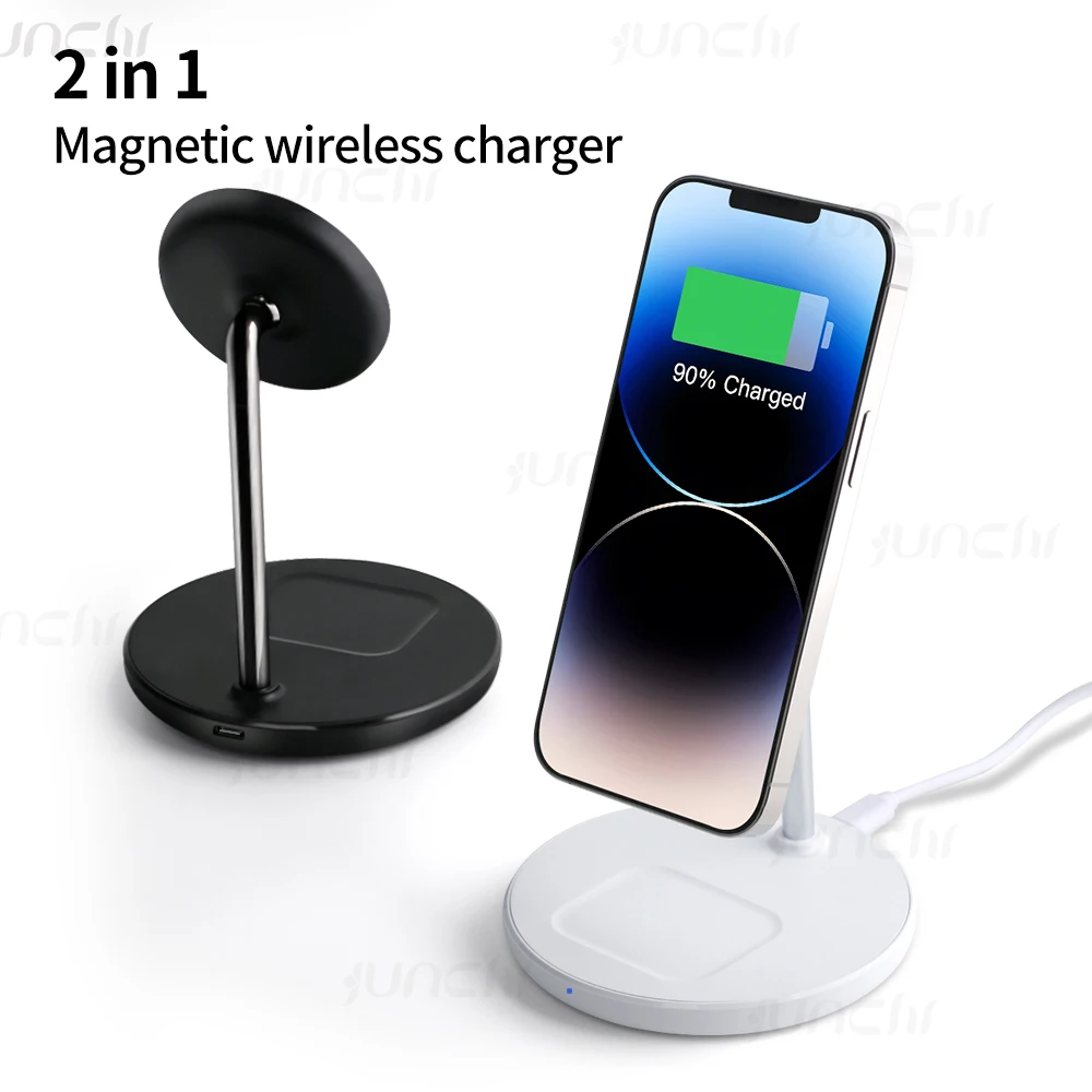 

2 in 1 Wireless Charger Stand Magnetic For iPhone 15 15 Pro Max 15W Fast Charging Station for iPhone 12 13 14 Airpods 2 3 Pro