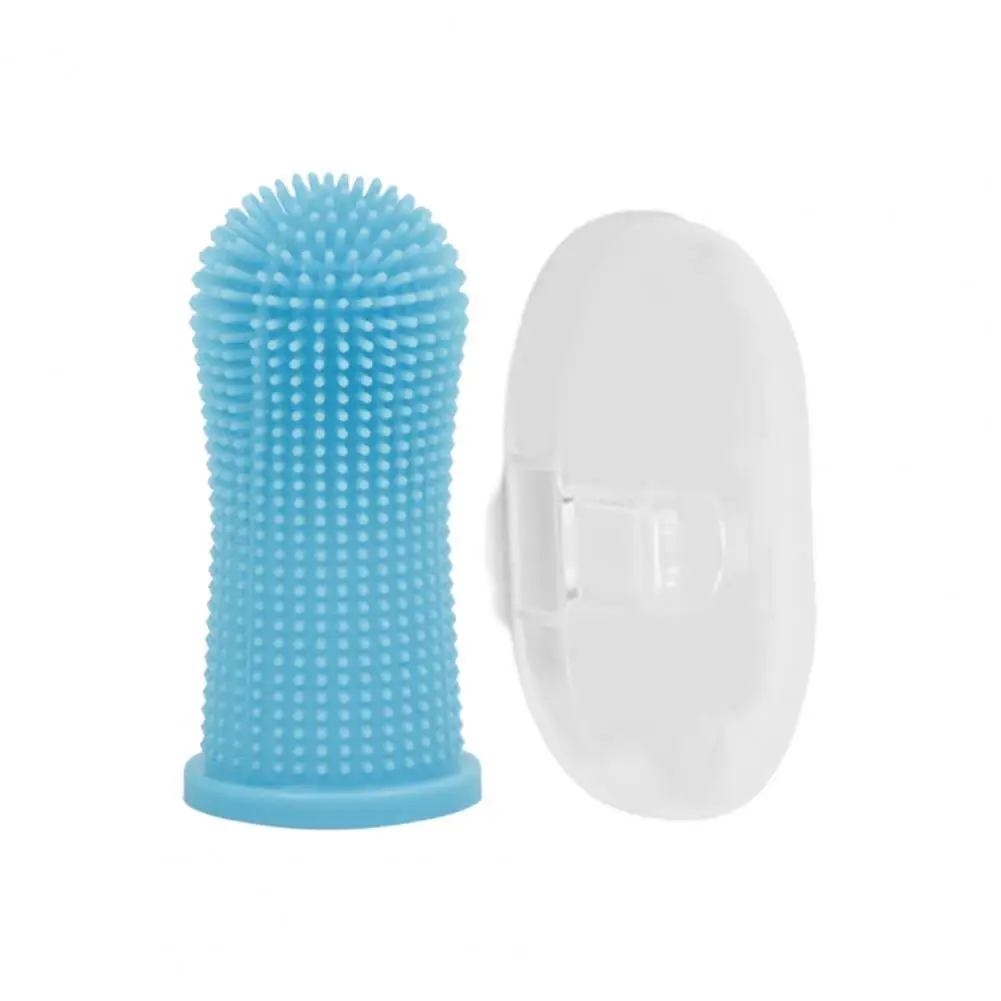 Perro Super Suave Pet Dedo Cepillo de Dientes Limpieza de Dientes Cuidado del Mal Aliento Herramienta de Cepillo de Dientes de Silicona No Tóxico Suministros de Limpieza para Perros Gatos - Imagen 6