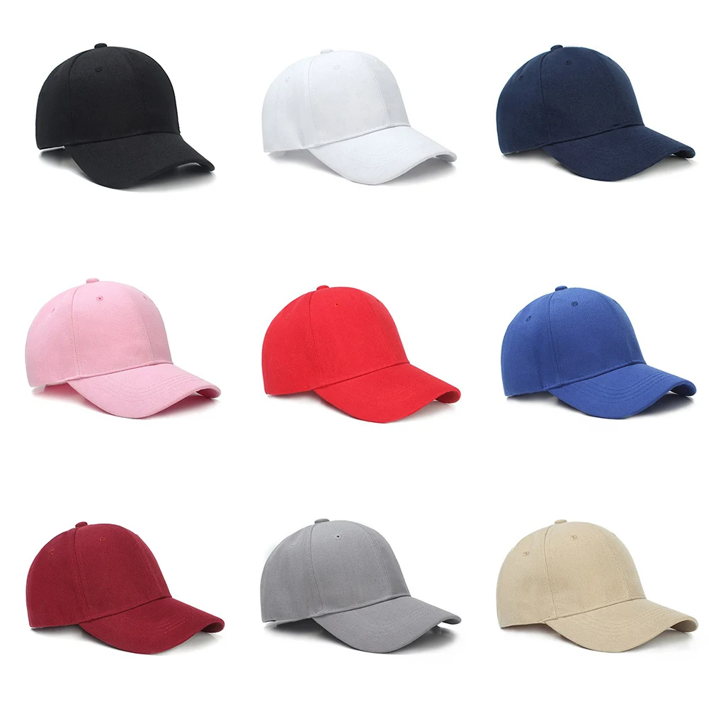 Unisex Hat Plain Curved Sun Visor Hat Outdoor Dustproof Baseball Cap Solid Color Fashion Adjustable Leisure Caps Men Women 2