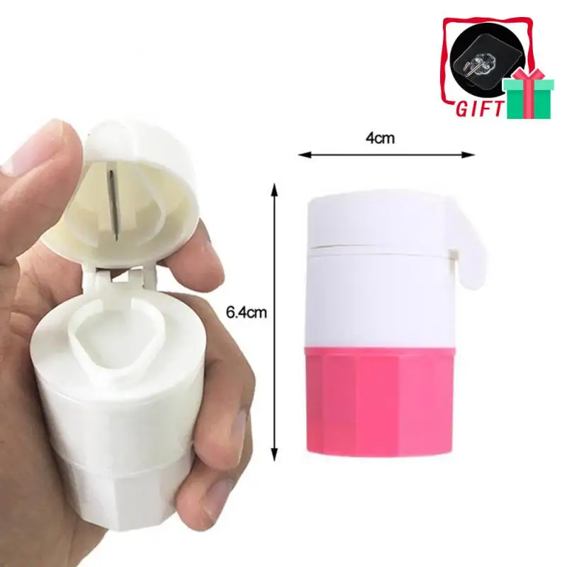 1 Pz 4 In 1 Portatile 4 Strati Polvere Tablet Grinder Polvere Pillola Cutter Medicina Splitter Box Storage Crusher Portapillole Portatile