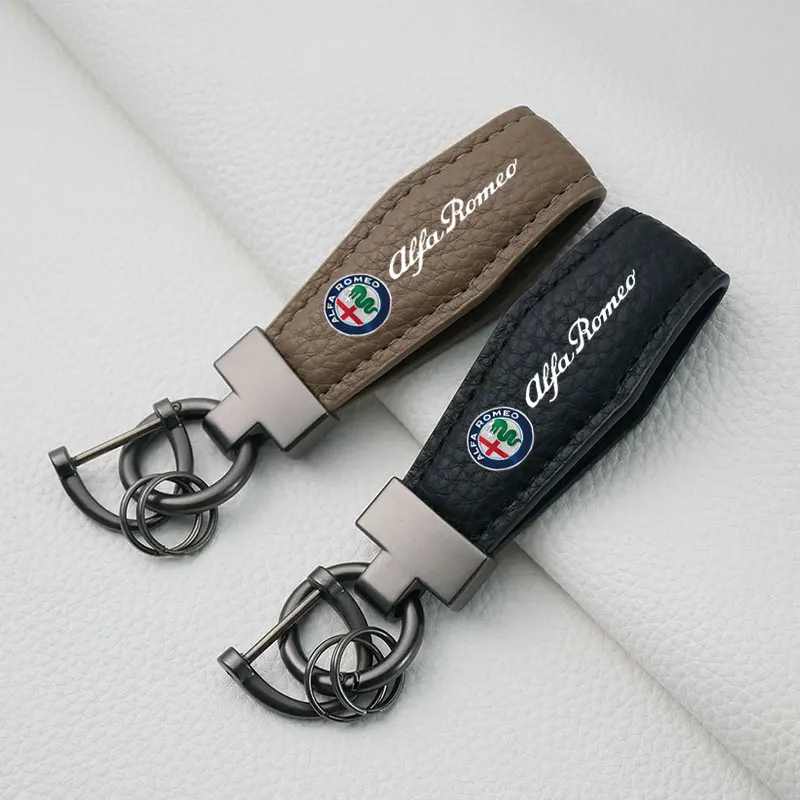 Luxurious Genuine Leather Car Keychain - Premium Craftsmanship Accessories