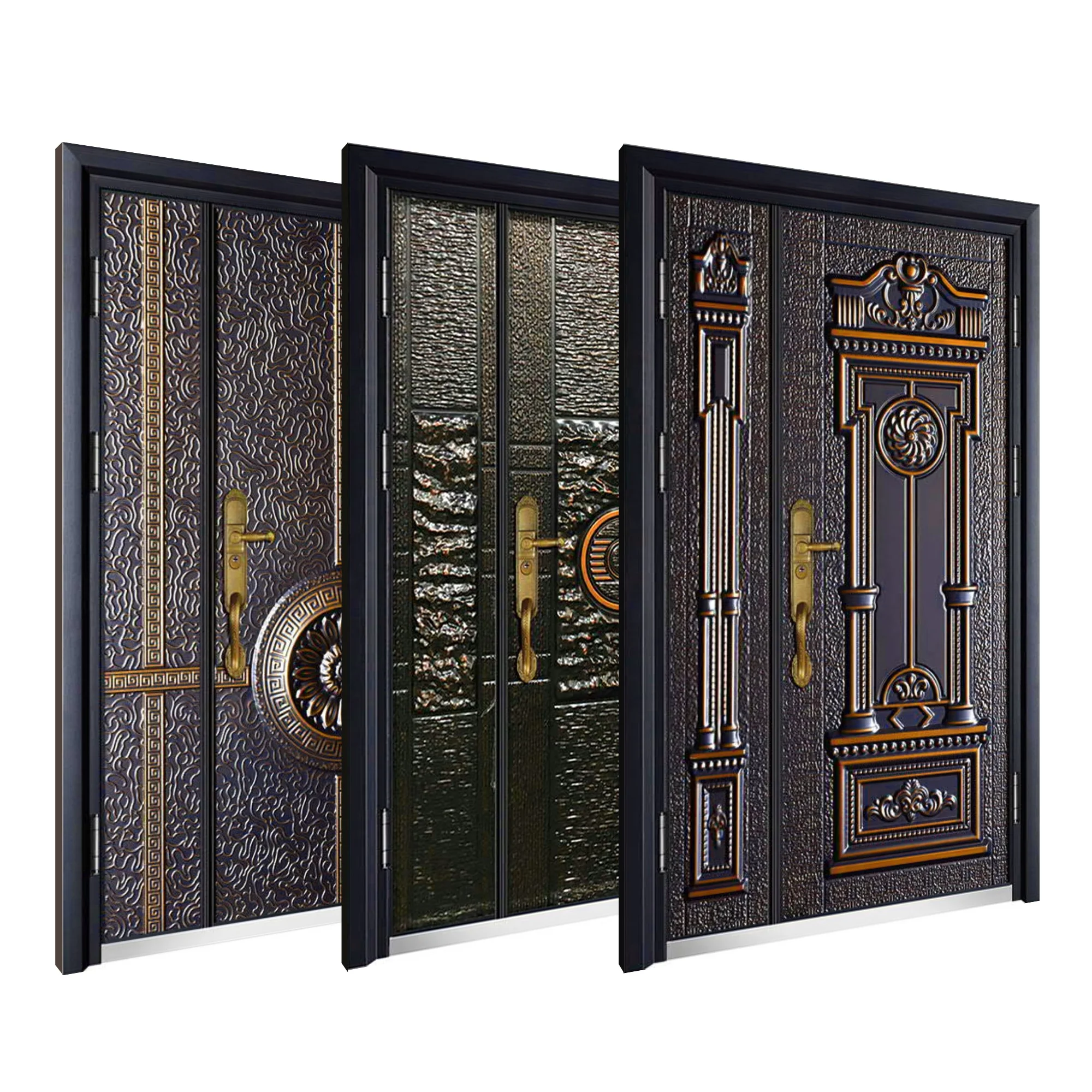 Door Exterior Aluminium Cast Aluminium Safety Door cast aluminum security front entry doors for house 3